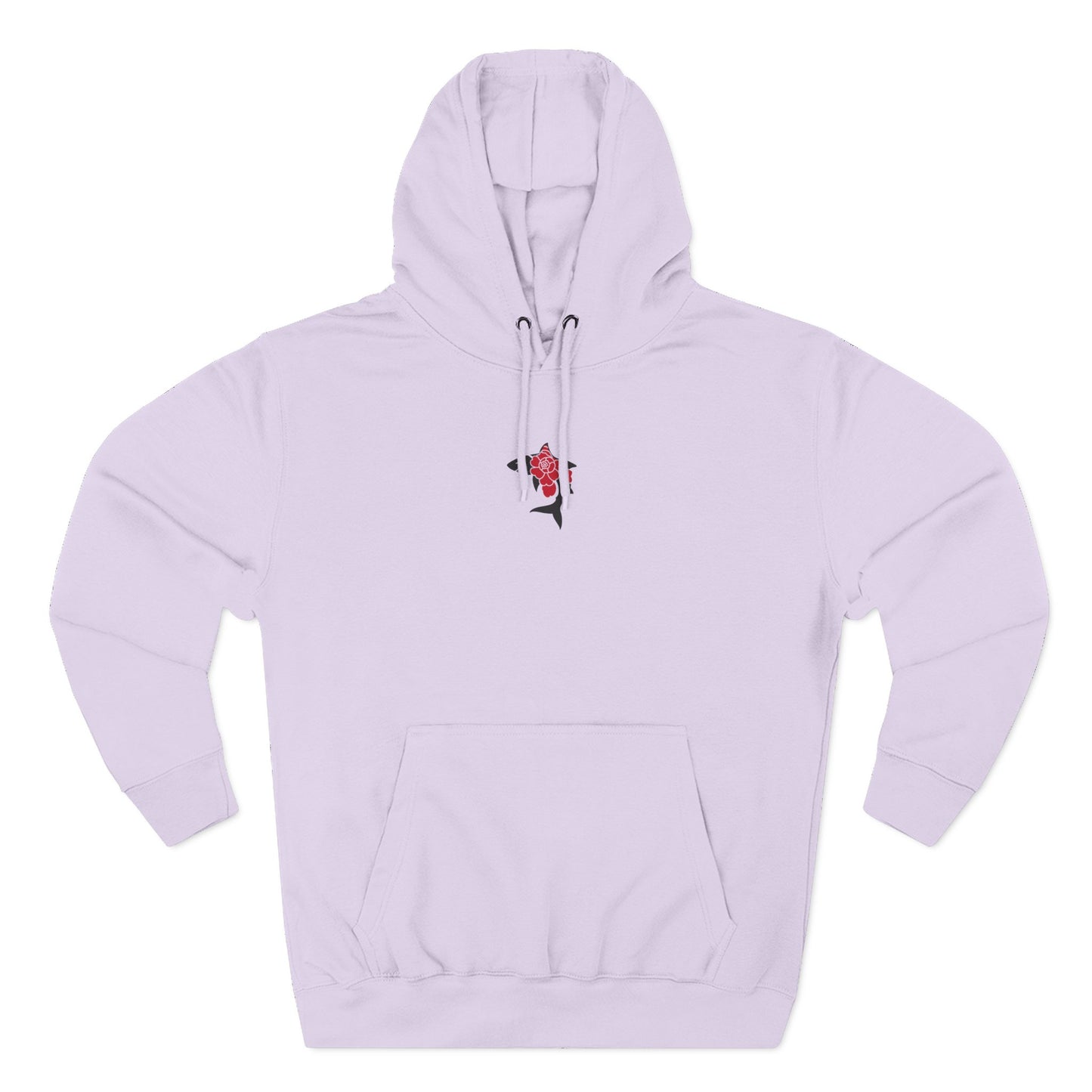 Saku Same - Eva - Anime Girl Graphic Hoodie with Japanese Text - Minimal Front Rose, Back Panel Art