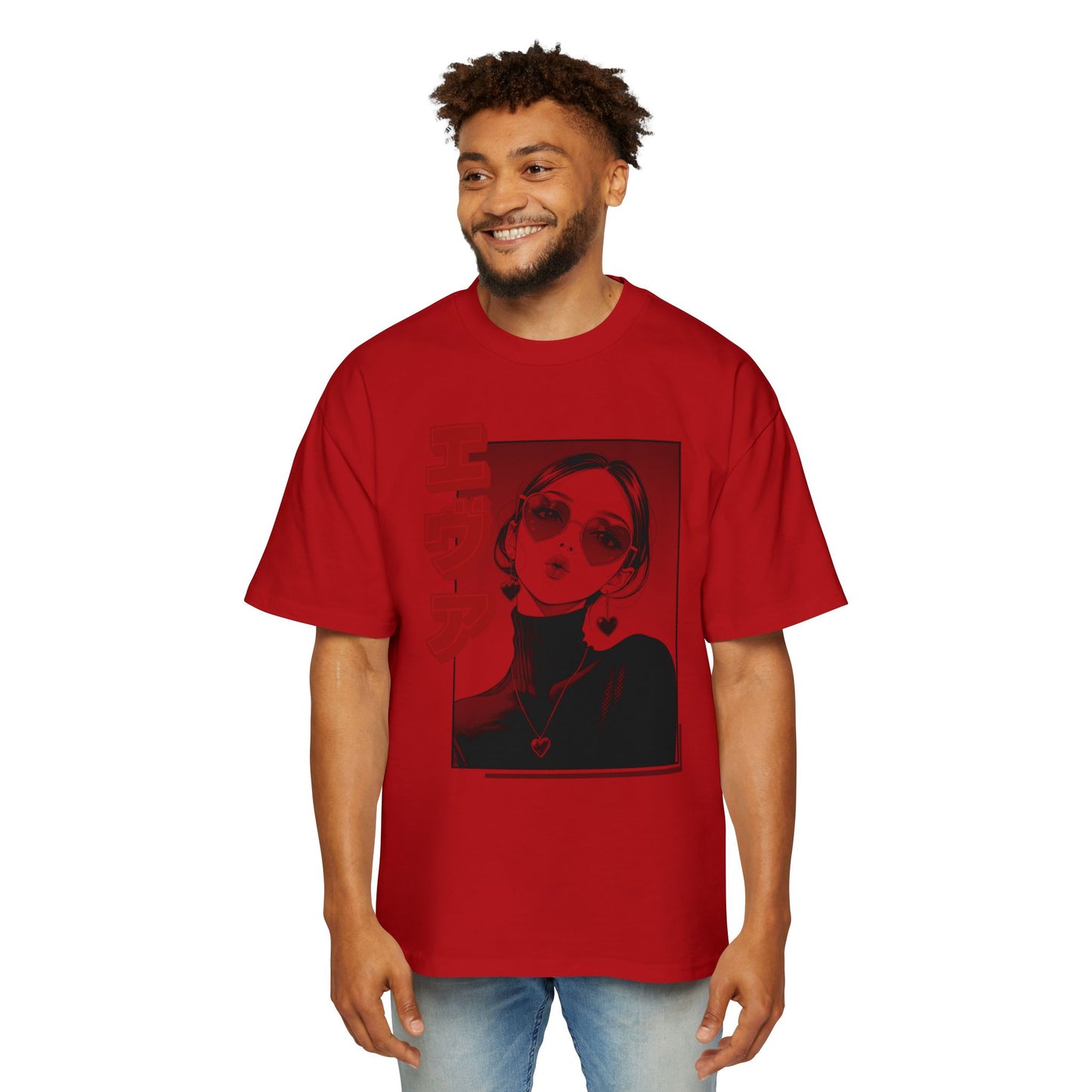 Saku Same "EVA" Japanese Text Oversized T-Shirt