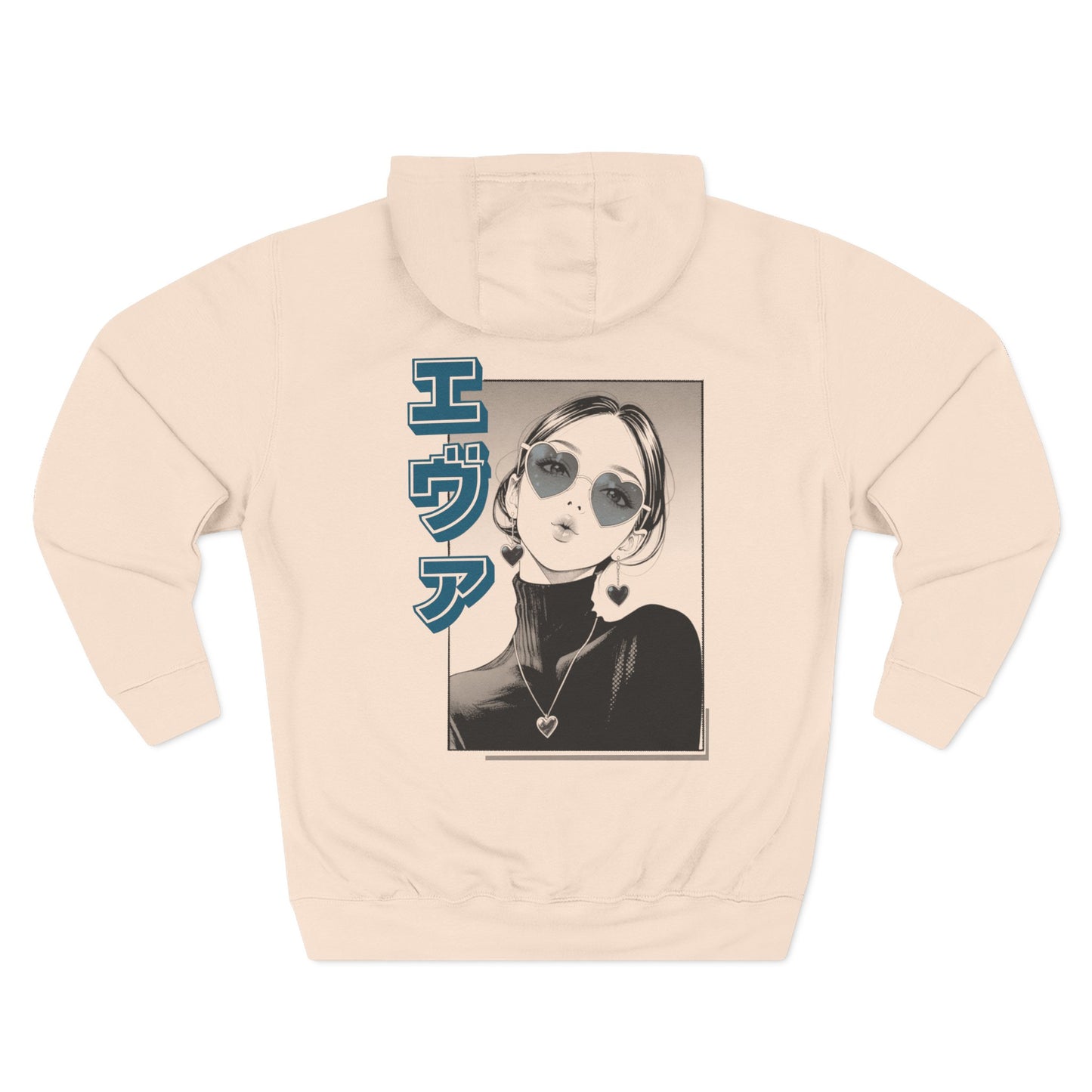 Saku Same - Eva - Anime Girl Portrait Hoodie  "エヴァ" Graphic Fleece Hoodie