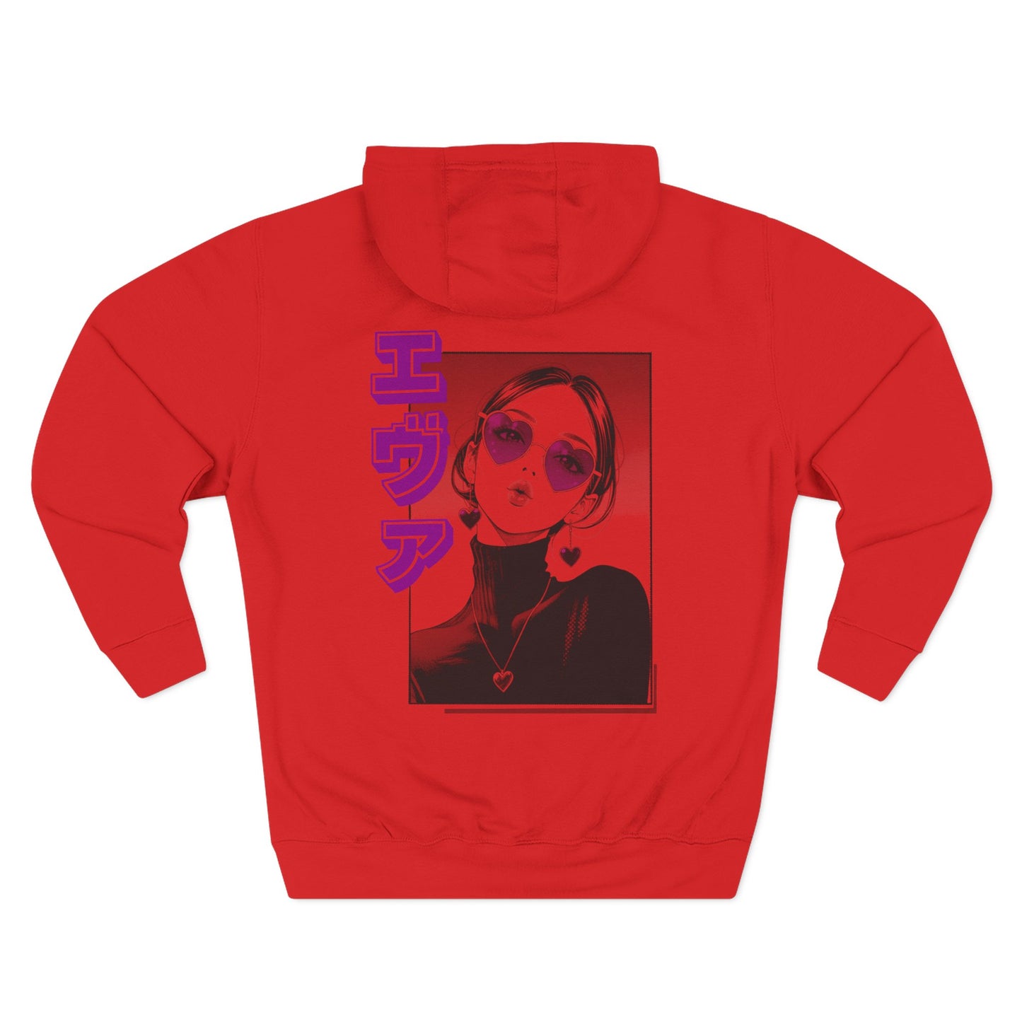 Saku Same - Eva - Retro Manga Girl Graphic Hoodie with Japanese Text