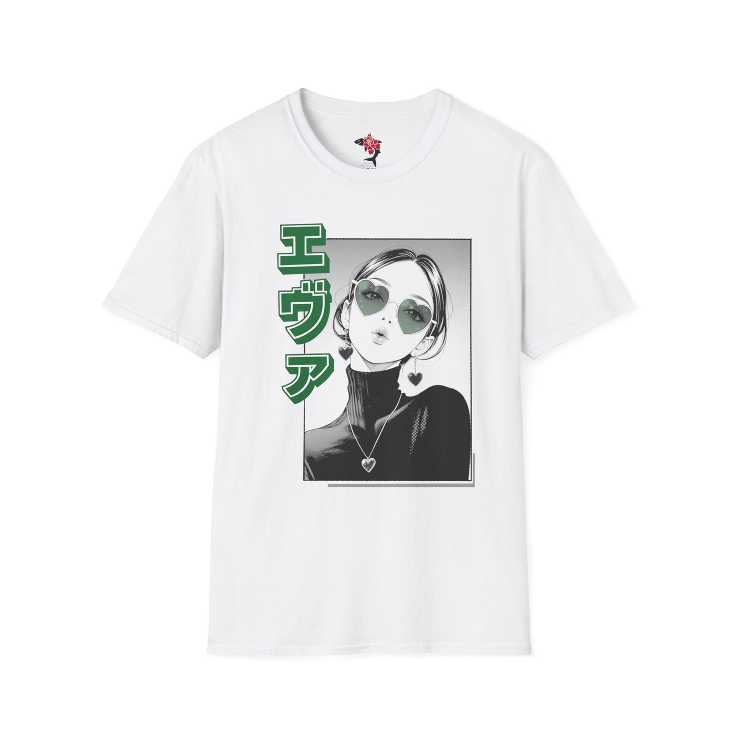 Saku Same - Eva - Anime Girl Graphic Tee with Japanese Text — 'Eva' Retro Aesthetic T-Shirt