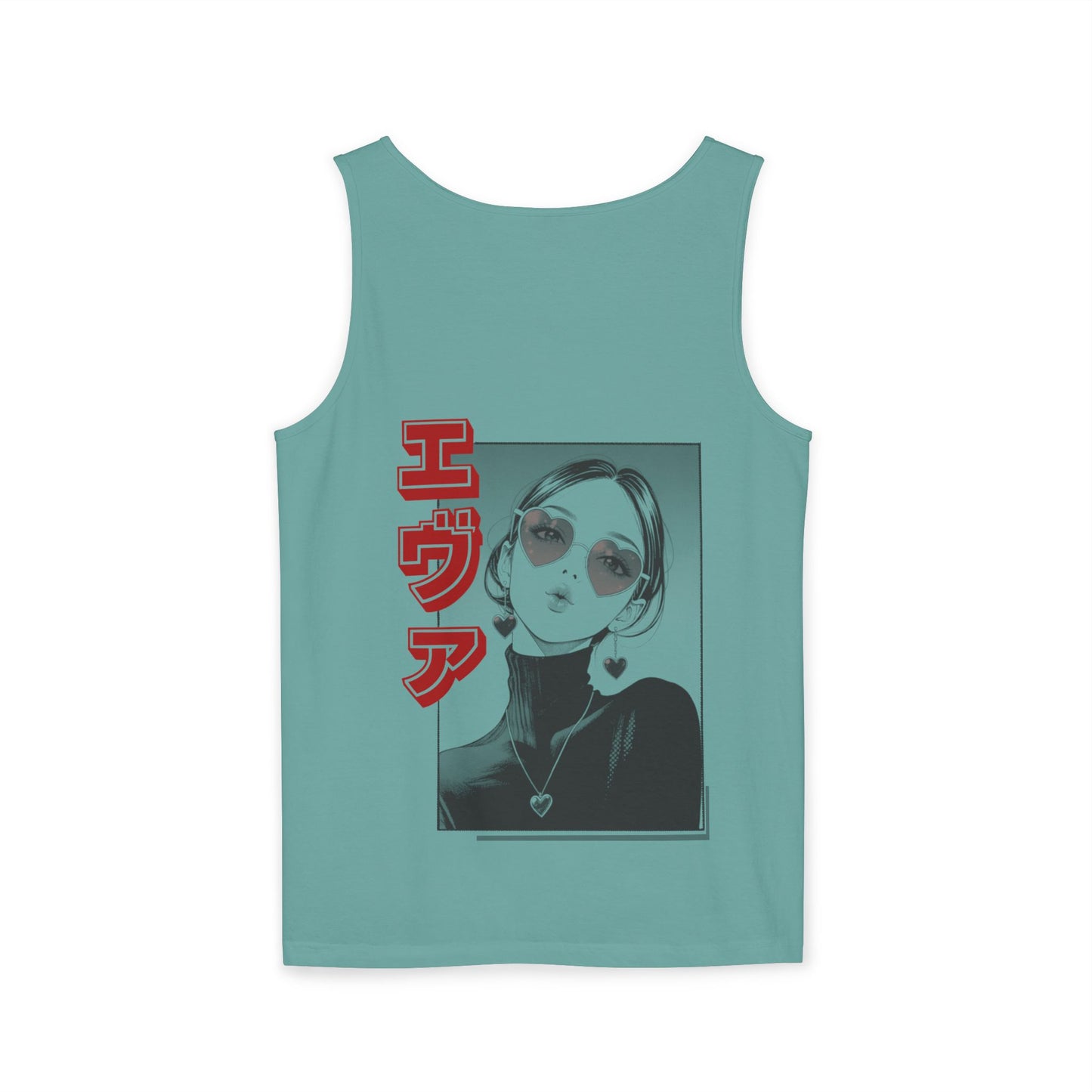 Saku Same - Eva - Anime Girl Graphic Tank — 'エヴァ' Retro Manga Portrait
