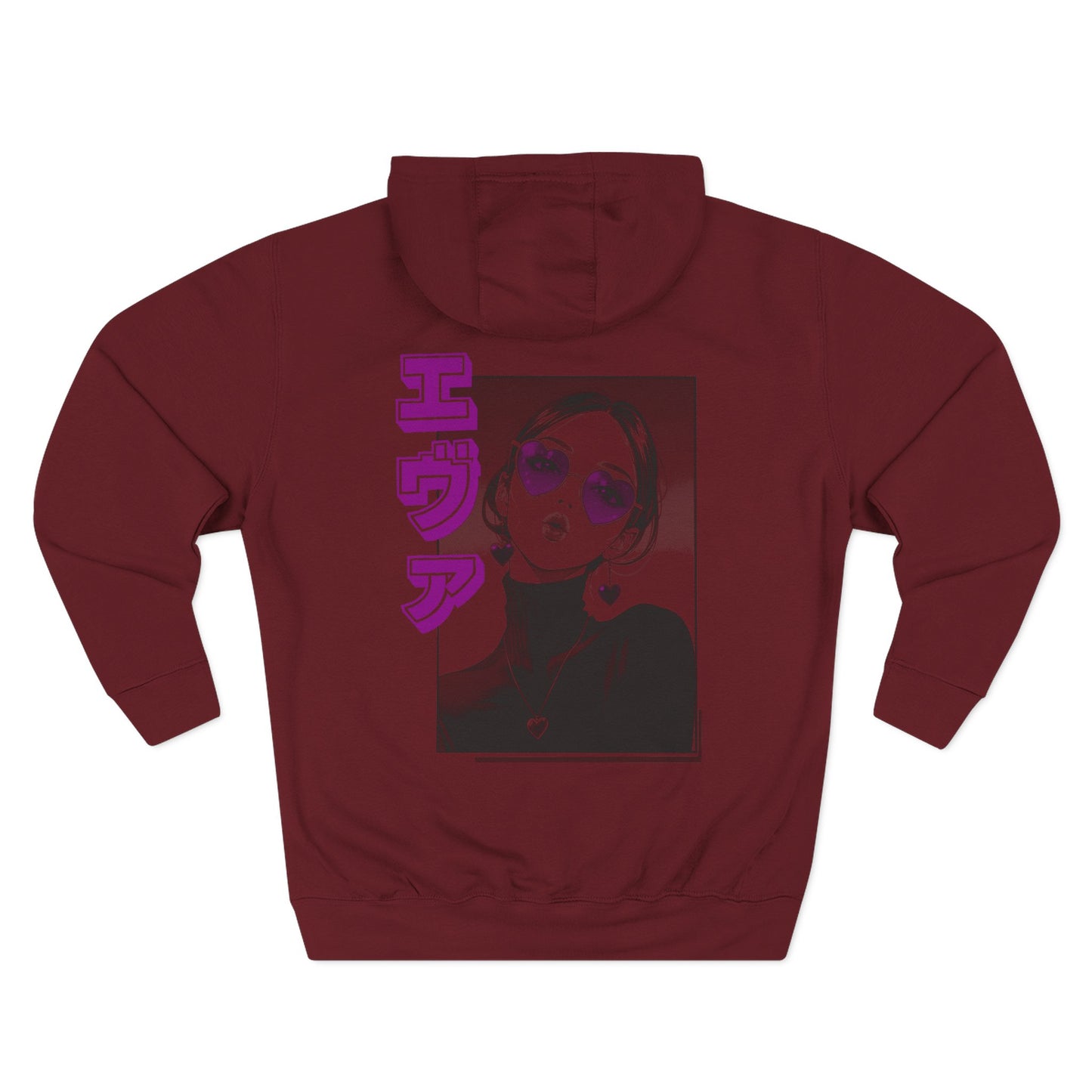 Saku Same - Eva - Retro Manga Girl Graphic Hoodie with Japanese Text