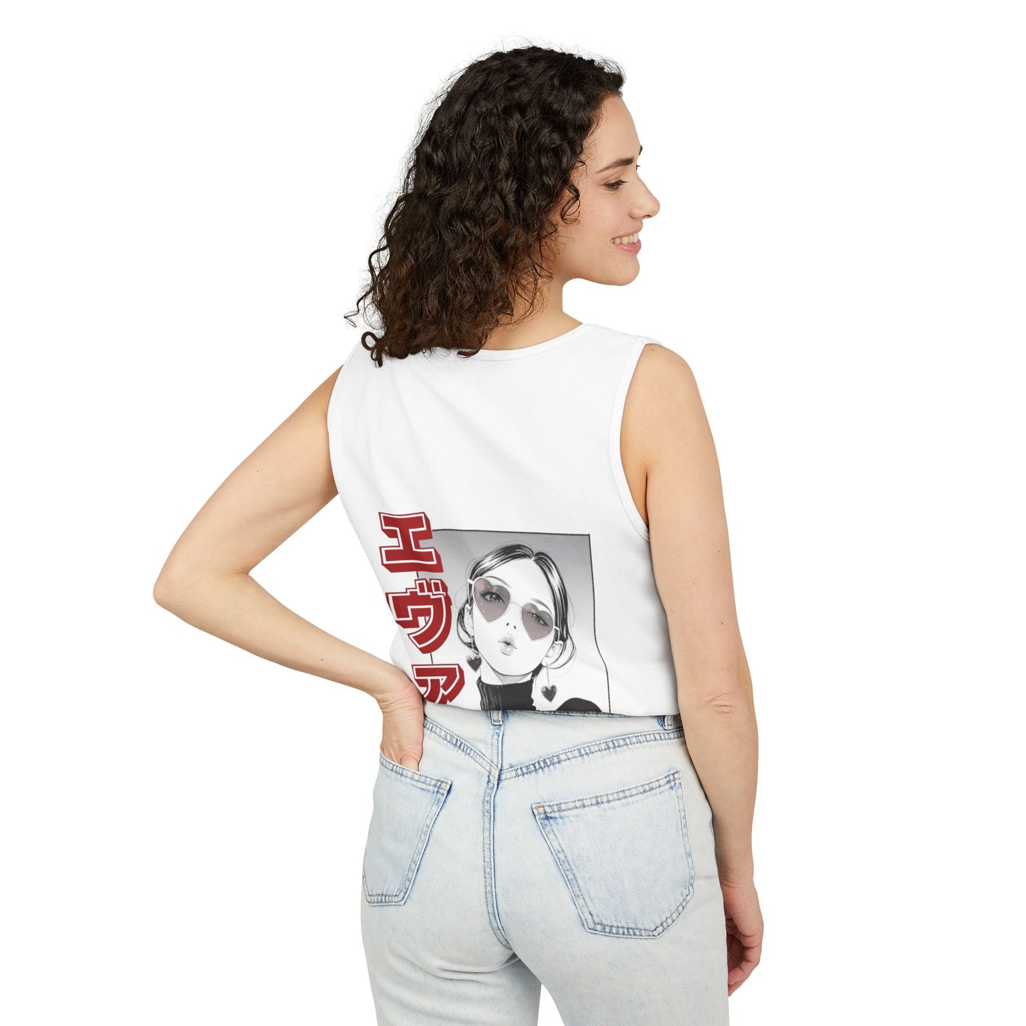 Saku Same - Eva - Anime Girl Graphic Tank — 'エヴァ' Retro Manga Portrait