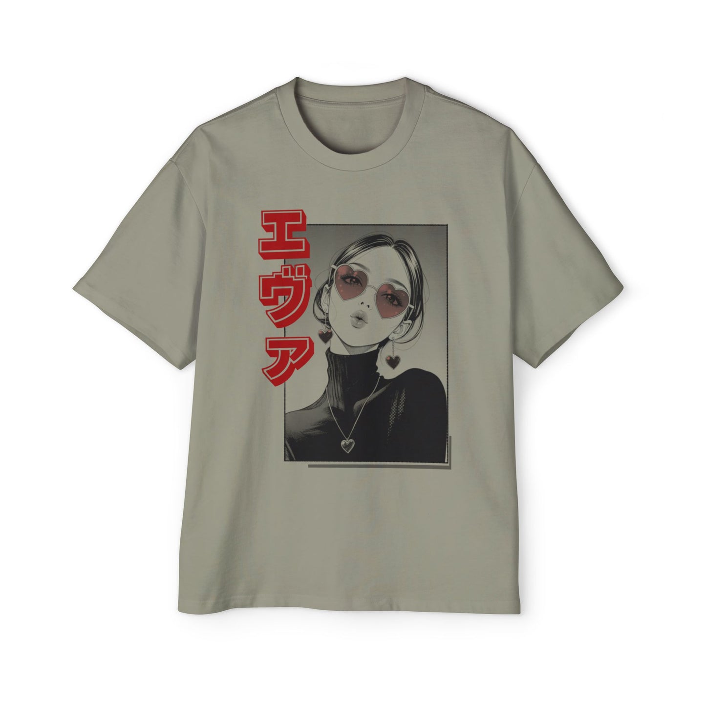 Saku Same "EVA" Japanese Text Oversized T-Shirt