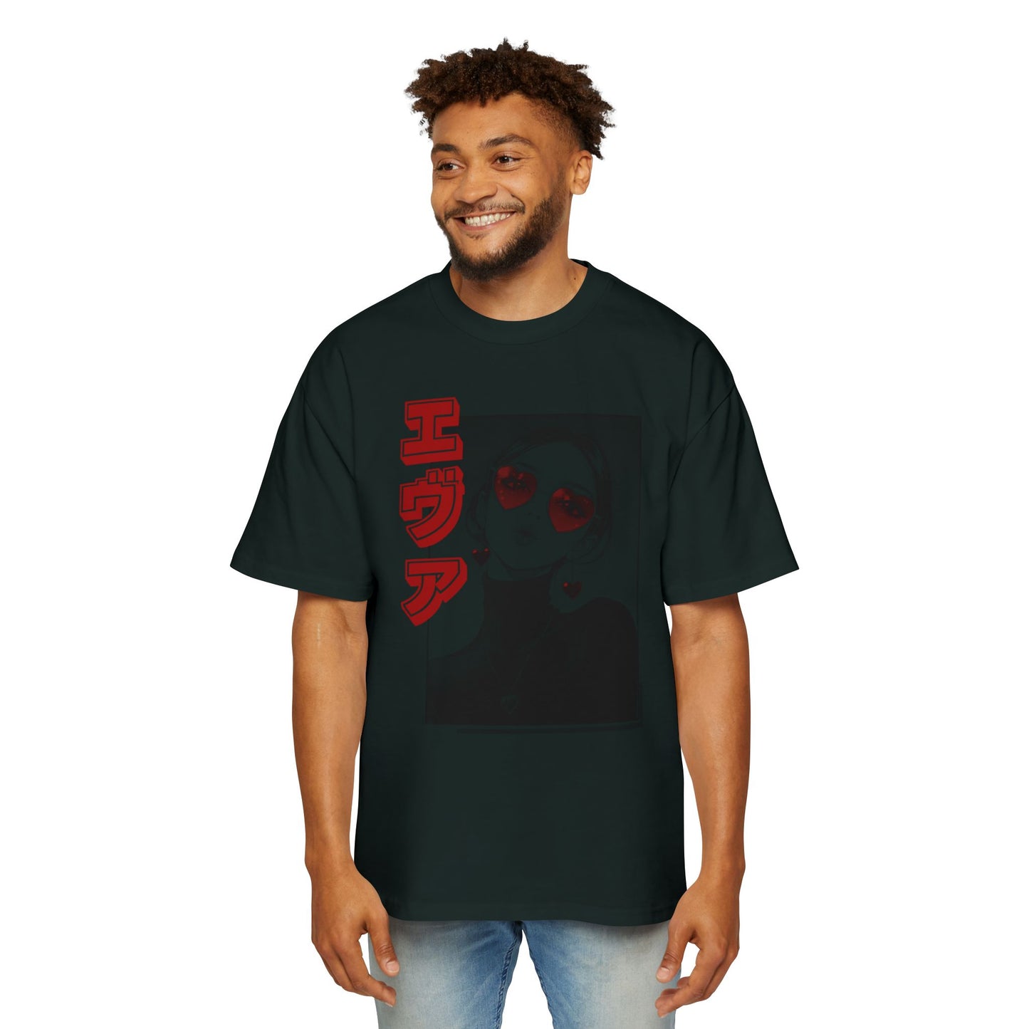 Saku Same "EVA" Japanese Text Oversized T-Shirt