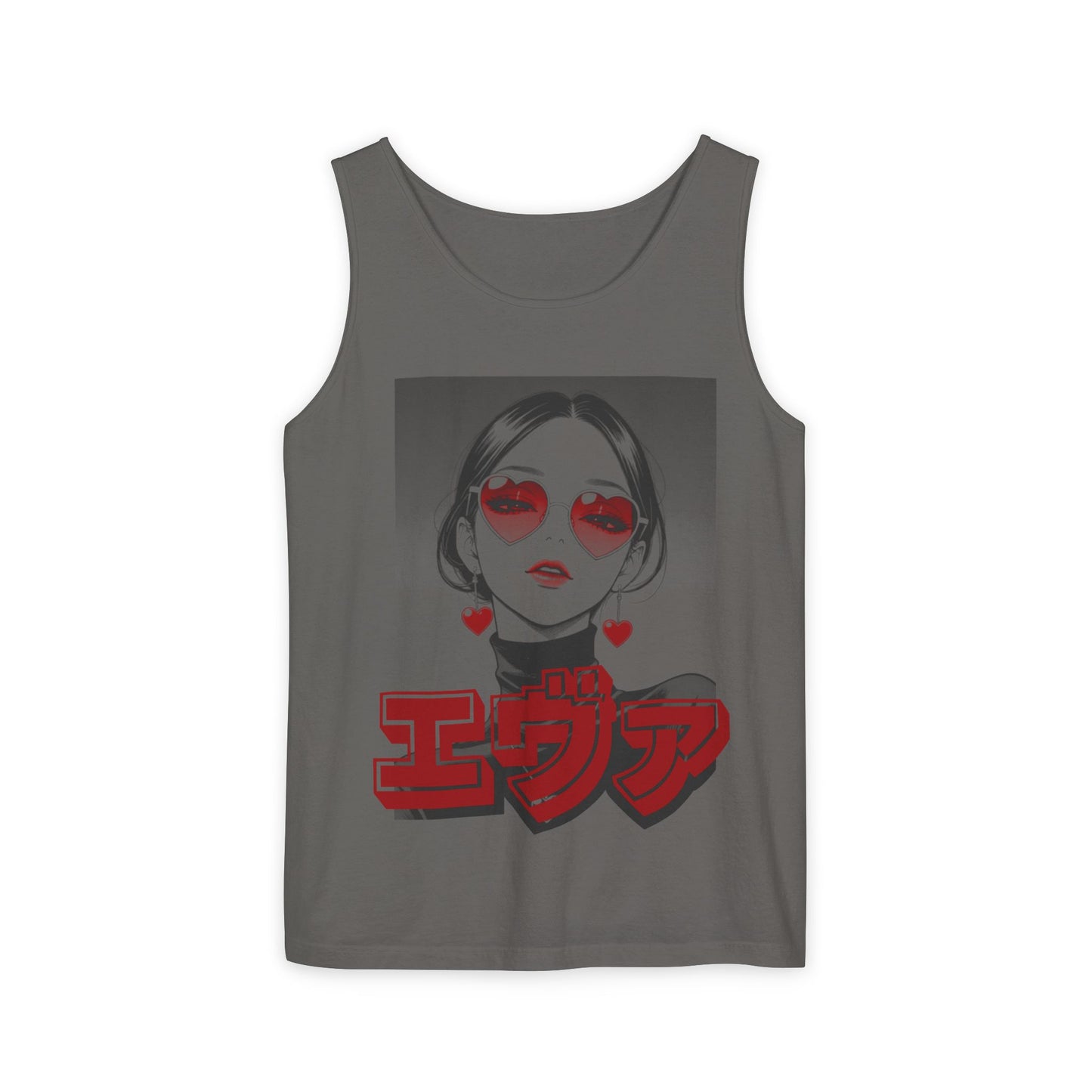 Saku Same - Eva - Anime Girl Graphic Tank — 'エヴァ' Retro Manga Portrait