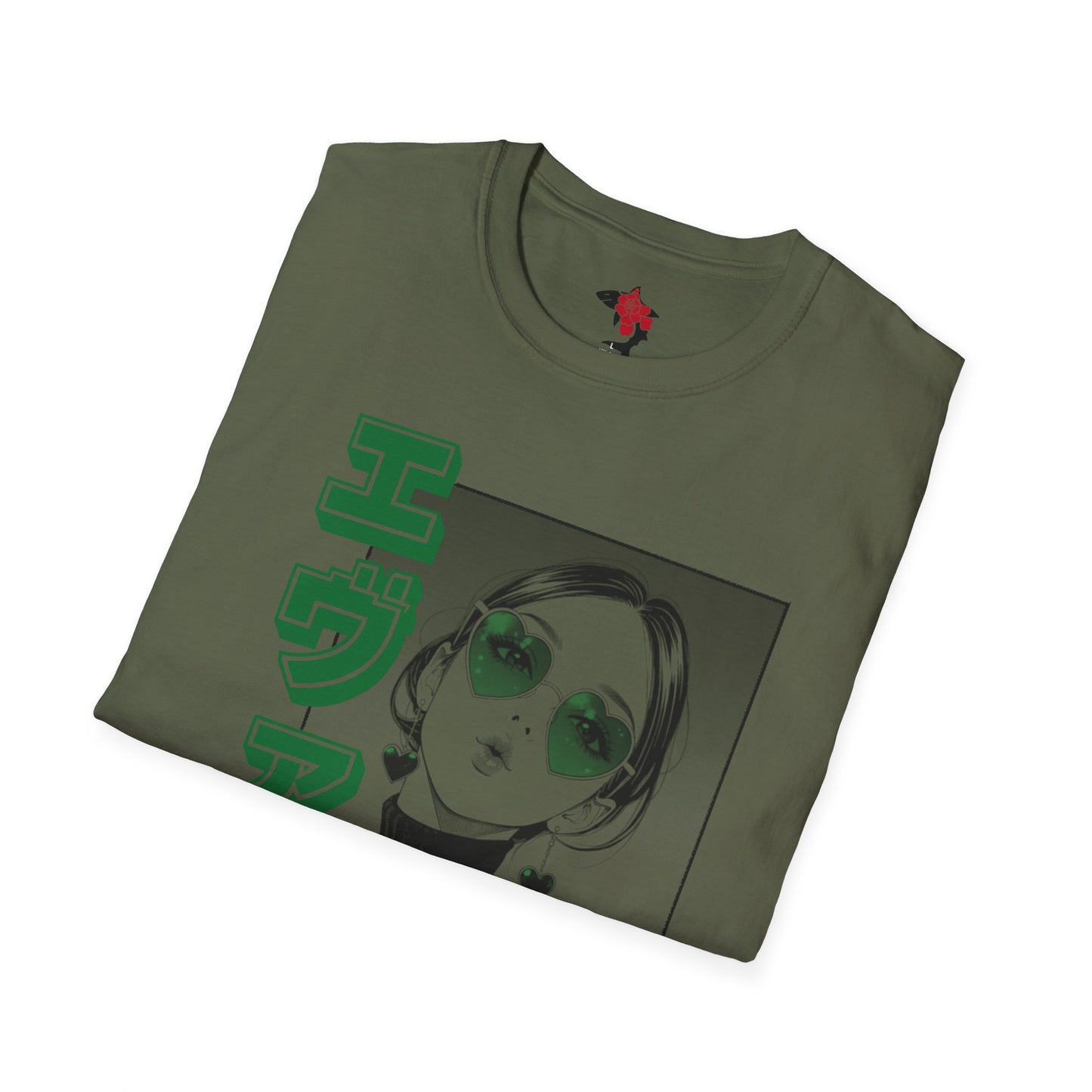 Saku Same - Eva - Anime Girl Graphic Tee with Japanese Text — 'Eva' Retro Aesthetic T-Shirt