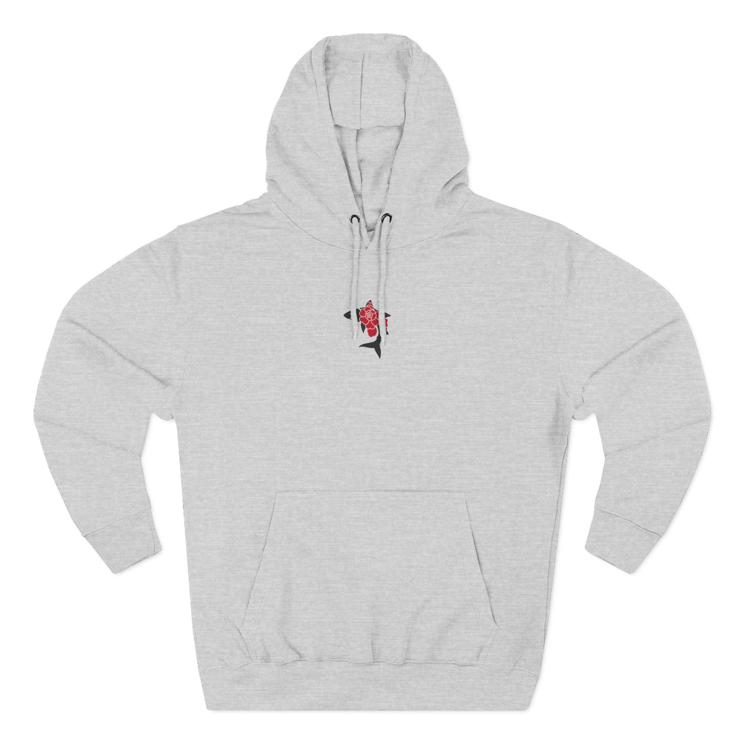 Saku Same - Eva - Anime Girl Graphic Hoodie with Japanese Text - Minimal Front Rose, Back Panel Art