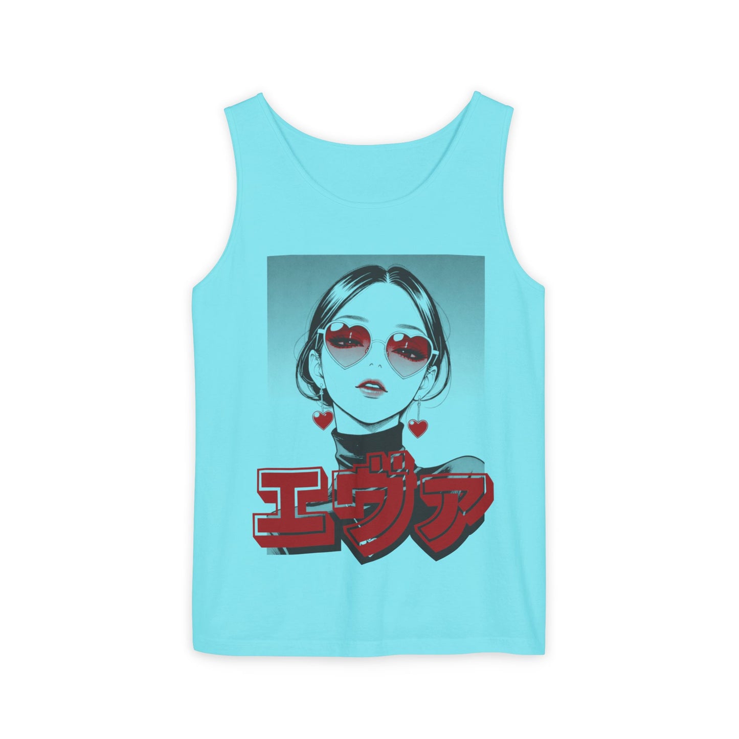 Saku Same - Eva - Anime Girl Graphic Tank — 'エヴァ' Retro Manga Portrait