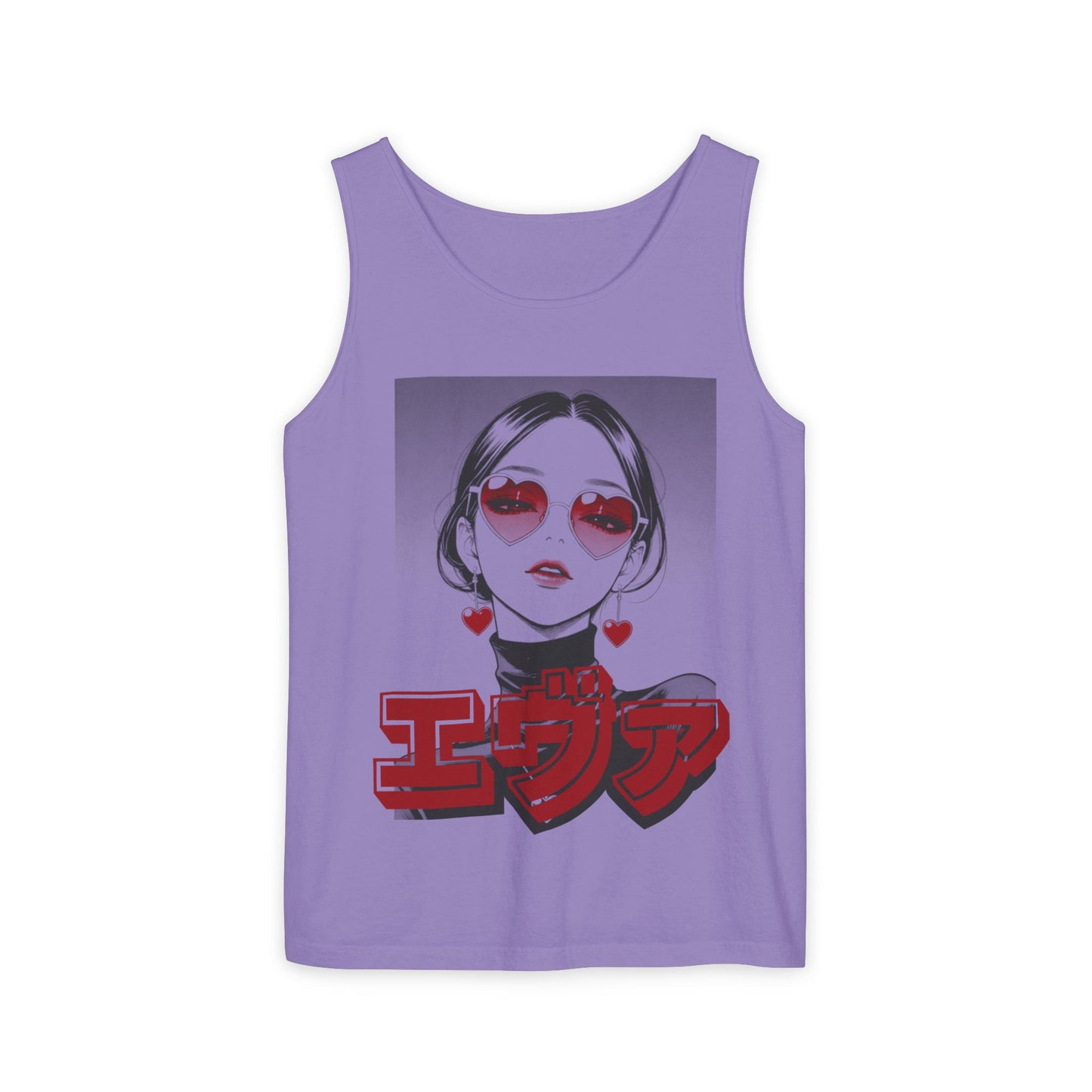 Saku Same - Eva - Anime Girl Graphic Tank — 'エヴァ' Retro Manga Portrait