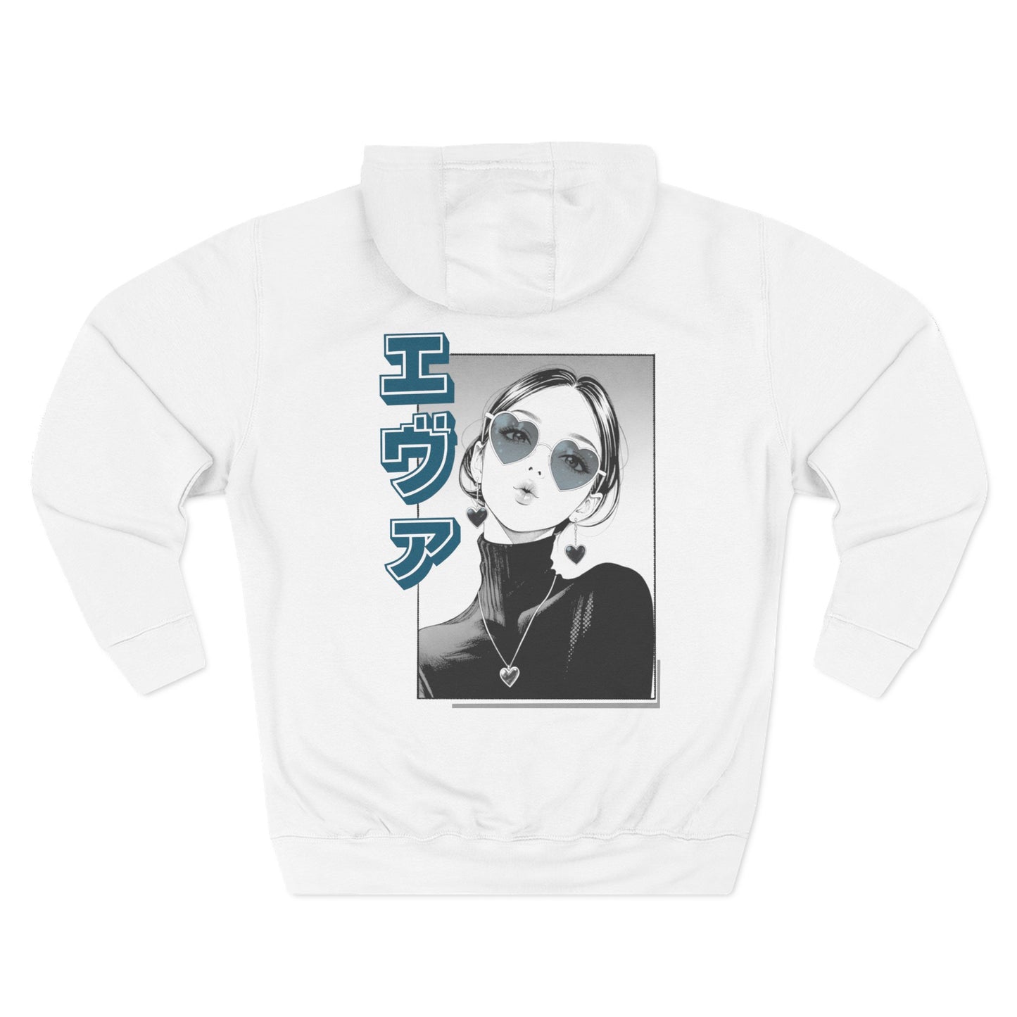 Saku Same - Eva - Anime Girl Portrait Hoodie  "エヴァ" Graphic Fleece Hoodie