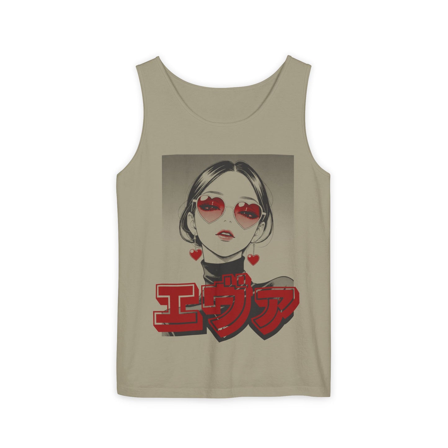 Saku Same - Eva - Anime Girl Graphic Tank — 'エヴァ' Retro Manga Portrait