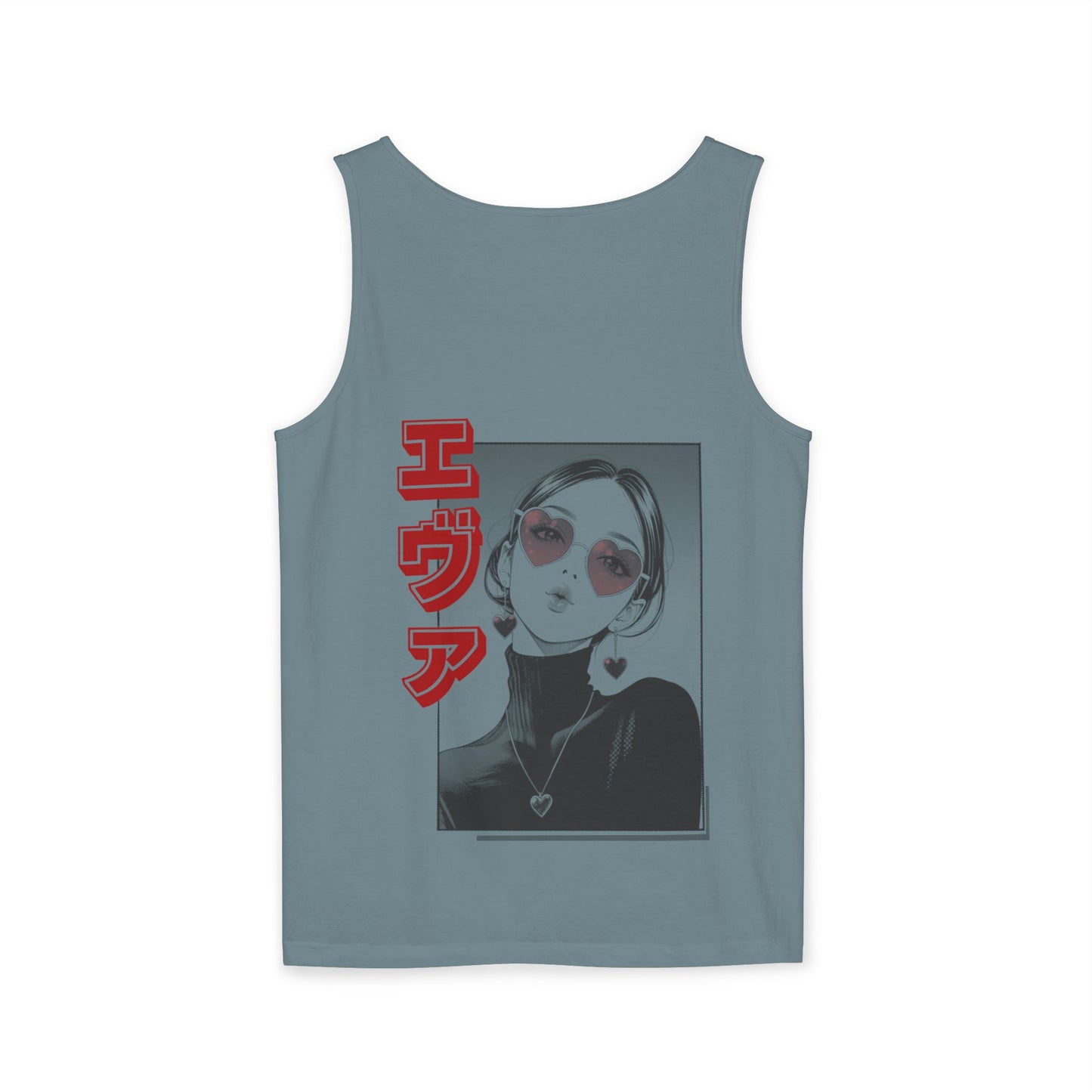Saku Same - Eva - Anime Girl Graphic Tank — 'エヴァ' Retro Manga Portrait