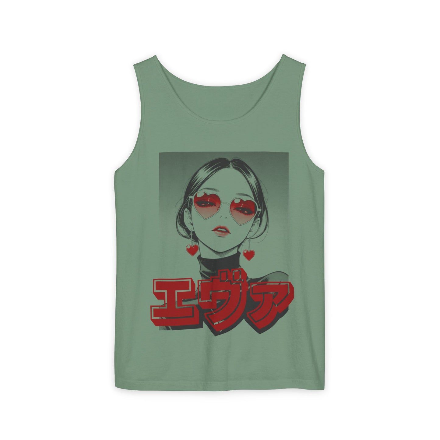Saku Same - Eva - Anime Girl Graphic Tank — 'エヴァ' Retro Manga Portrait