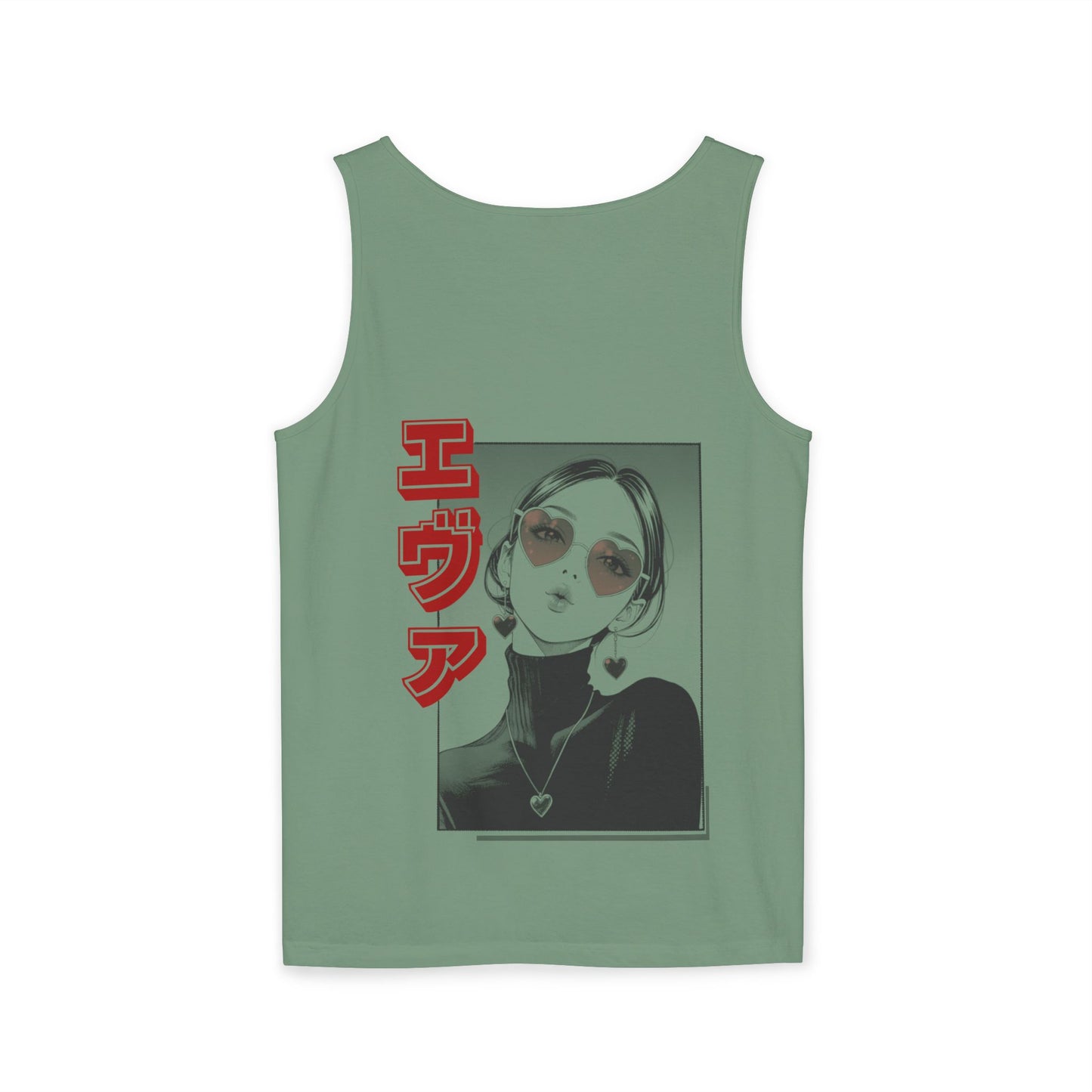 Saku Same - Eva - Anime Girl Graphic Tank — 'エヴァ' Retro Manga Portrait