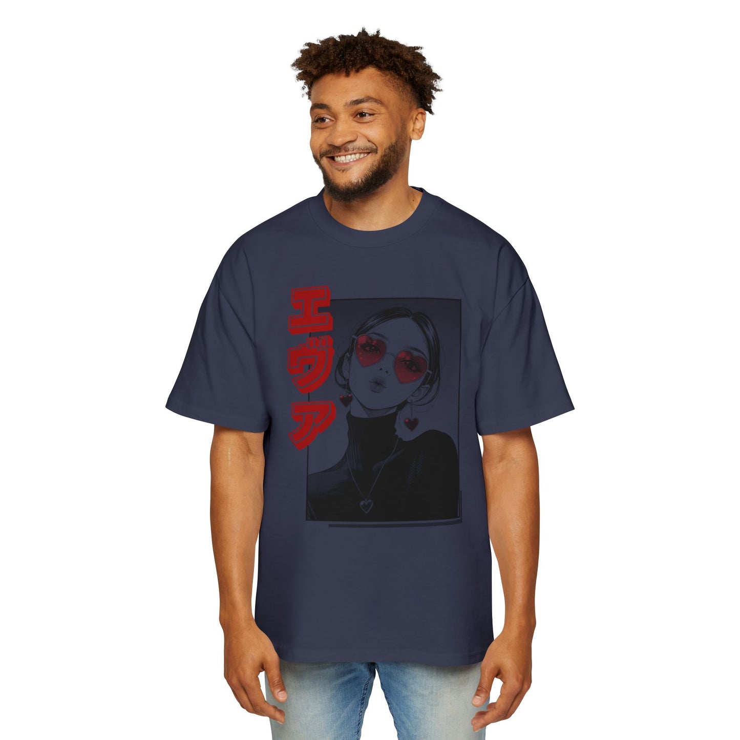 Saku Same "EVA" Japanese Text Oversized T-Shirt