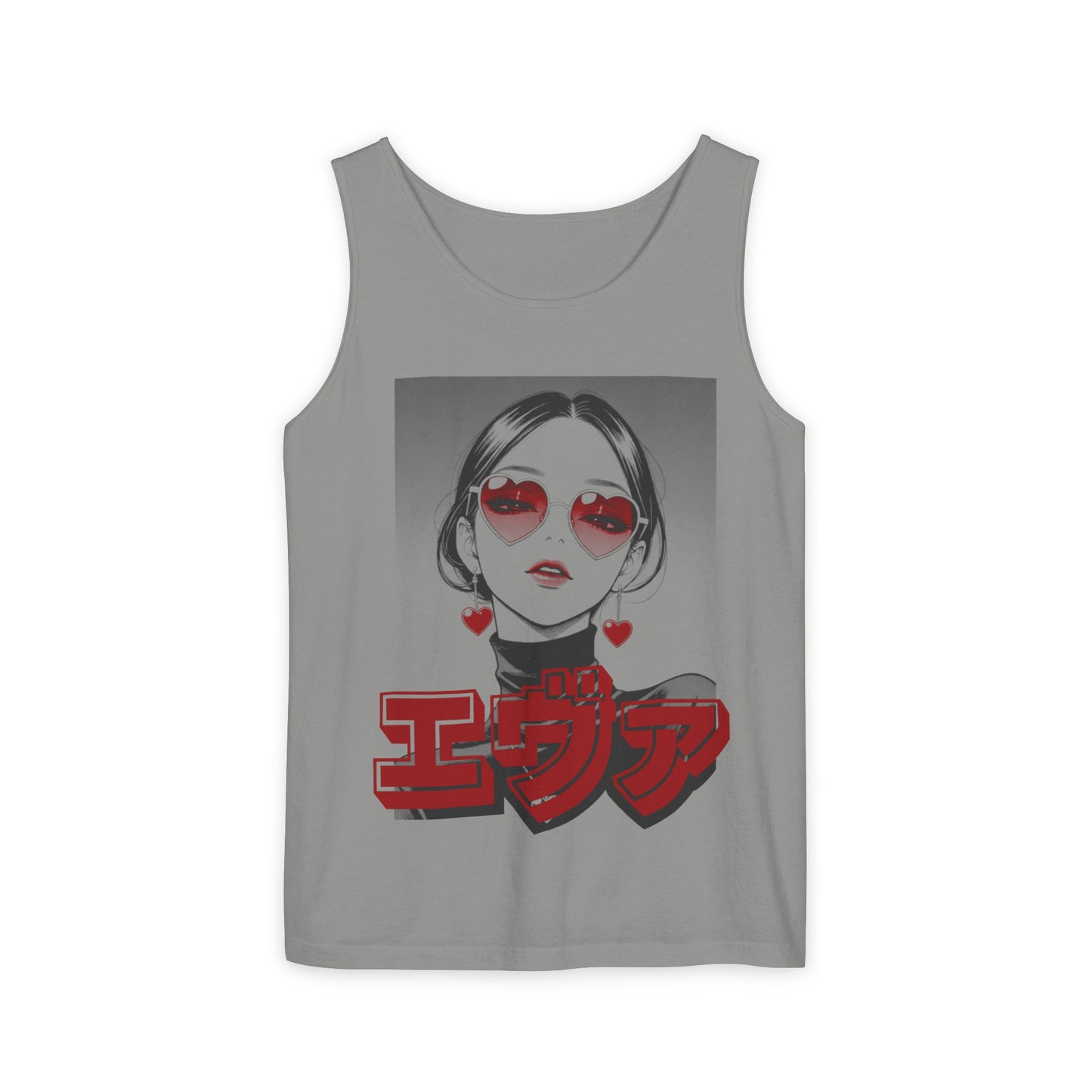 Saku Same - Eva - Anime Girl Graphic Tank — 'エヴァ' Retro Manga Portrait