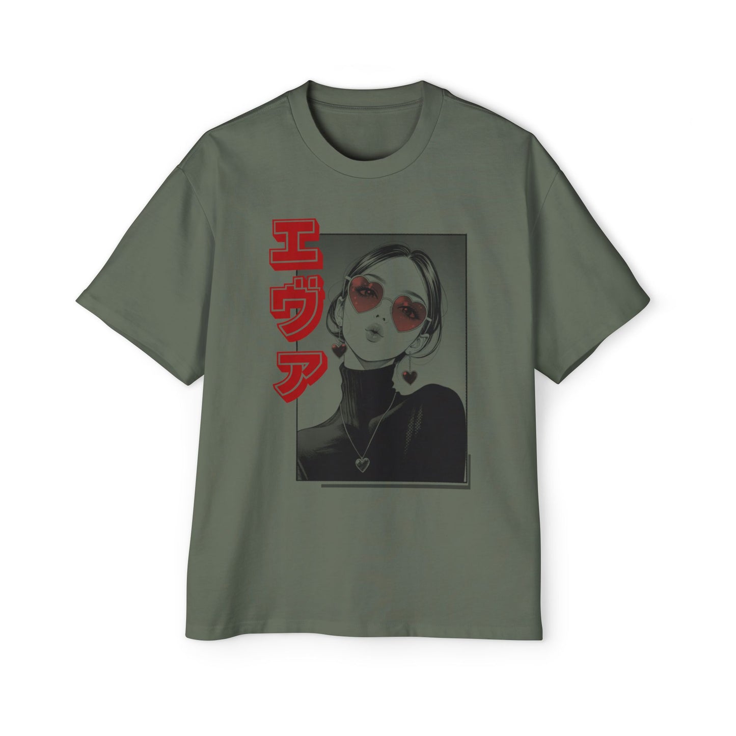 Saku Same "EVA" Japanese Text Oversized T-Shirt