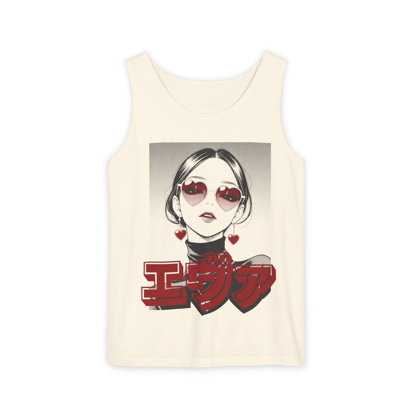 Saku Same - Eva - Anime Girl Graphic Tank — 'エヴァ' Retro Manga Portrait