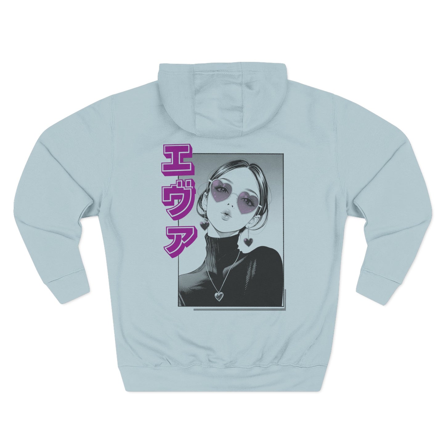 Saku Same - Eva - Retro Manga Girl Graphic Hoodie with Japanese Text